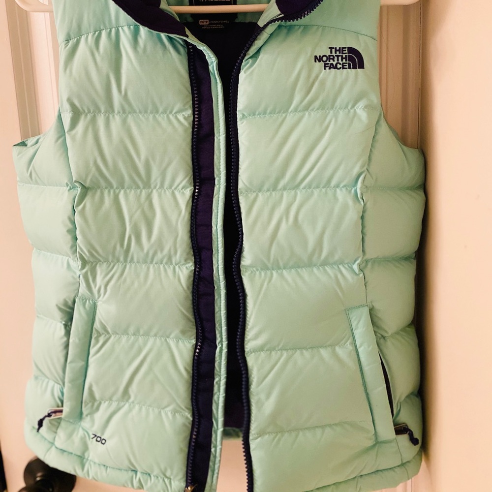 Mint green Northface puffer vest